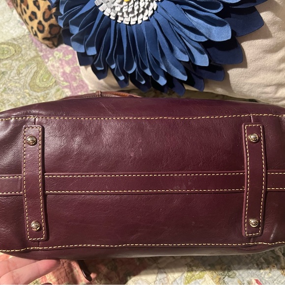 Dooney & Bourke Plum Wine East West Zip Sac - Picture 6 of 7